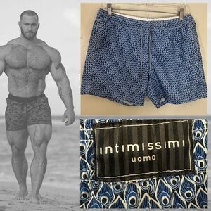 Intimissimi Swim Trunks 32-38" waist 5" inseam Gently worn Nylon blend textured
